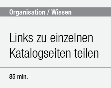 Links zu einzelnen Katalogseiten teilen