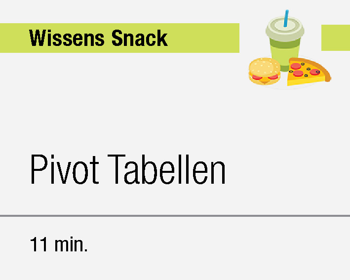 WissenSnack Pivot Tabellen